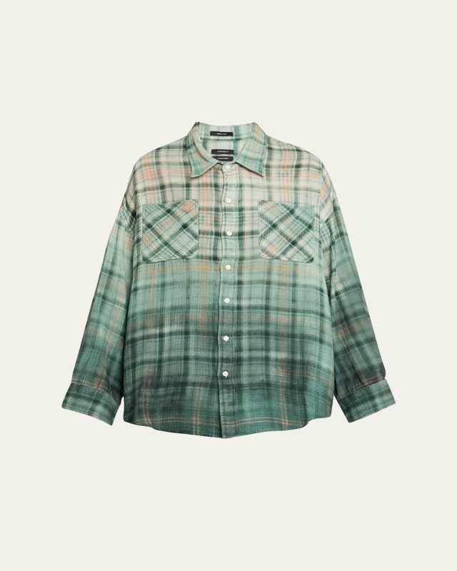 Plaid Long-Sleeve Work Shirt